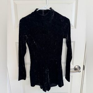 Forever 21 Black Velvet Romper